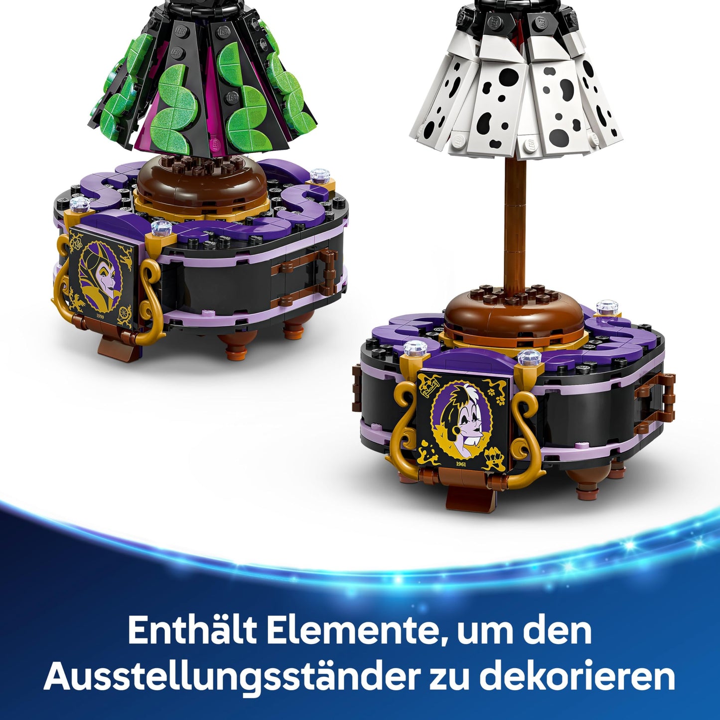 LEGO ǀ Disney Villains The Clothes of Maleficent and Cruella De Vil - Toys for Boys and Girls from 9 Years - Includes 2 Mini Dolls & 2 Animal Figures - Birthday Gift for Fans 43262