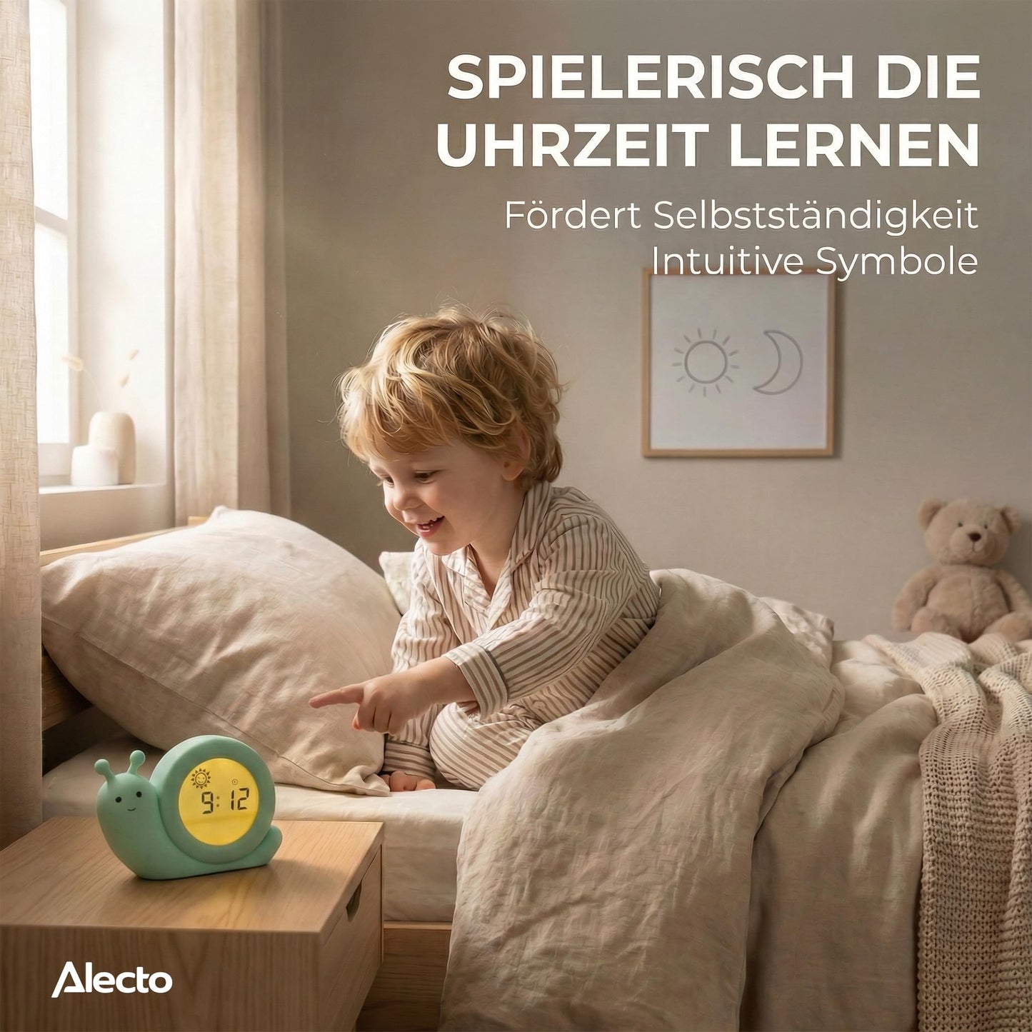 Alecto BC110GN Simon - alarm clock children - children's alarm clock - sleep trainer children