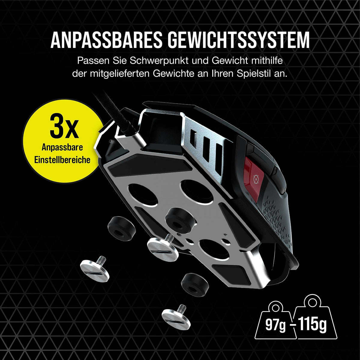Corsair M65 RGB Ultra Wired Tunable FPS Gaming-Maus - Schwarz - CH-9309411-EU2