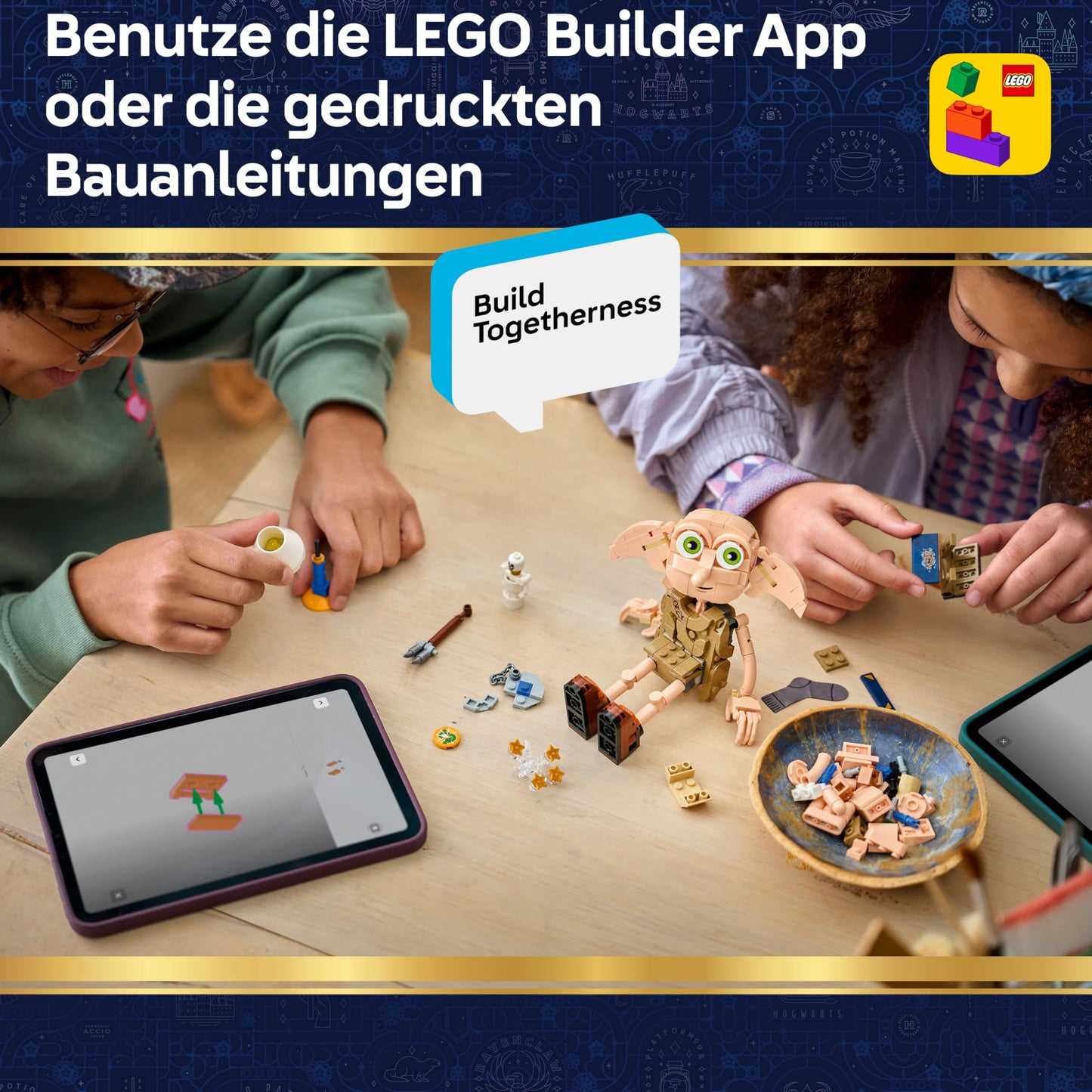 LEGO Harry Potter Dobby, the Free Elf toy - model building that can be converted into a Kreacher figure - DIY children's room decoration - gift for girls, boys and fans aged 8 and over - 76469
