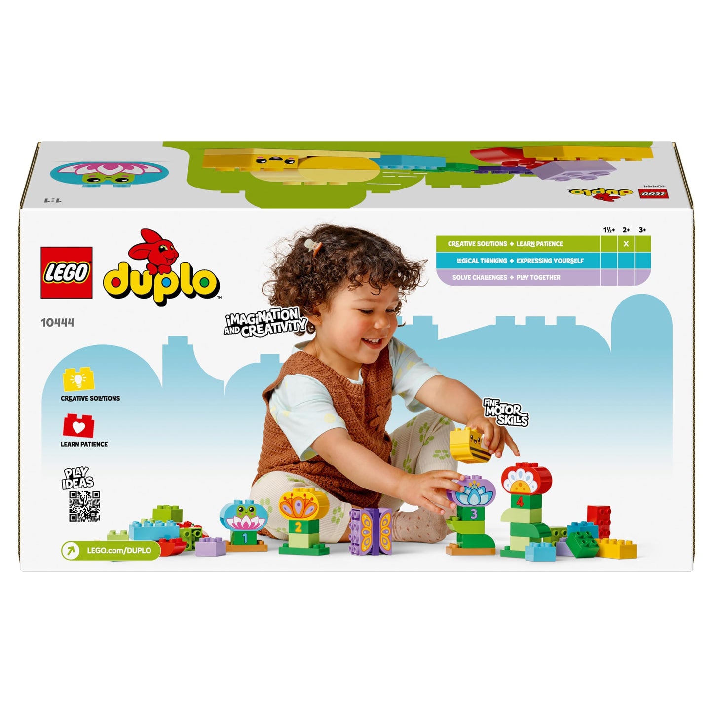 LEGO DUPLO Town Creative Flower Garden - Motor skills toy for children aged 2 and up - Montessori toy - Learning toy for preschool children - Garden game for toddlers - Gift idea 10444
