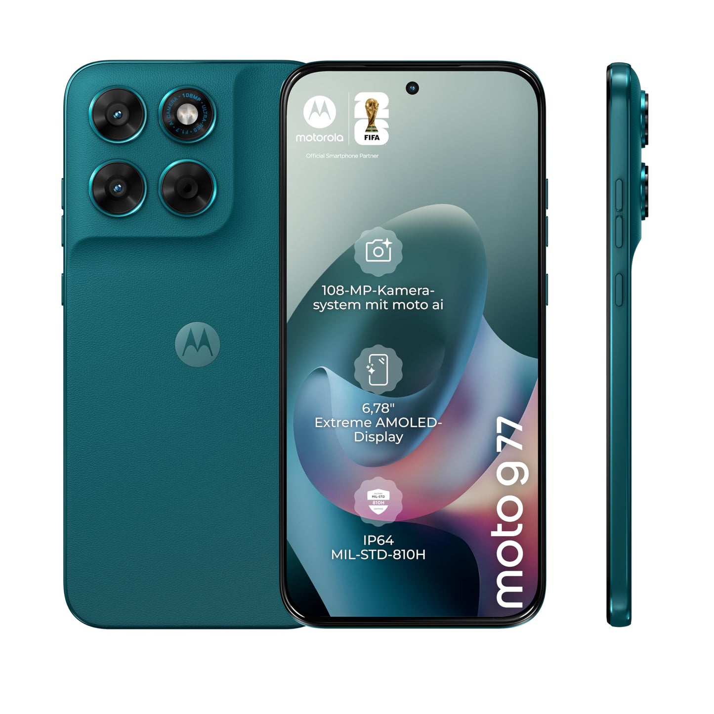Motorola Moto g77 5G Smartphone 108 MP Camera 8-256GB Shaded Spruce - PBAWOO37ES