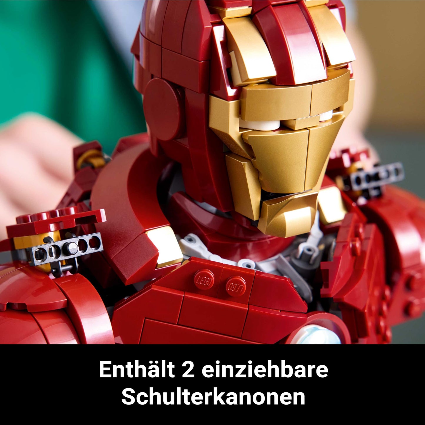 LEGO ǀ Marvel Iron Man MK4 bust - model building for adults - including Tony Stark minifigure as well as shoulder cannons and rotating head - collector's item & Avengers gift for fans - 76327