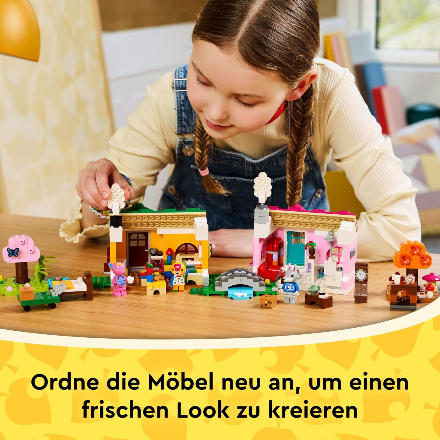 LEGO Animal Crossing - Creative Houses: Seasons of Fun - 2-in-1 playset with 2 playhouses, minifigures of Stitches, Feline & Grimm - Gamer gift for girls, boys aged 7 and up - 77057