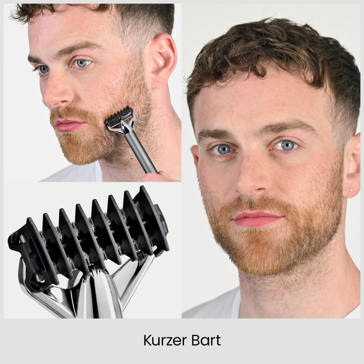 BaByliss X-Blade Rasoir electric, trimmer pentru barbă și corp, lame de precizie ultra ascuțite, lamă flexibilă de 50°, 4 capete de pieptene 1-5mm, acumulator Li-Ion fără fir, 100% rezistent la apă, OT996E