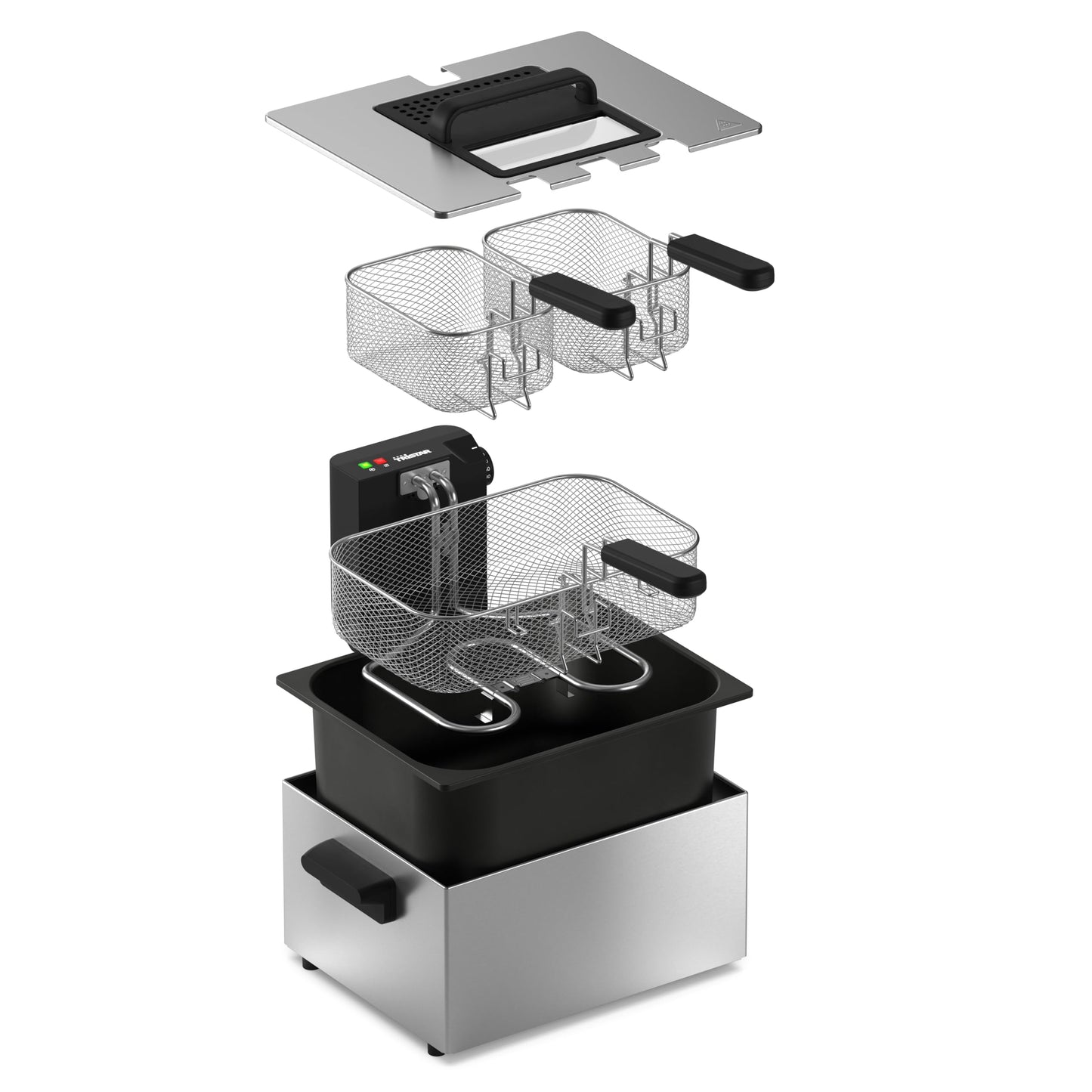 Tristar Stainless Steel Deep Fryer, 5L Capacity, 3000W, Removable Basket, Adjustable Temperature, Semi-Professional Performance, FR-9330