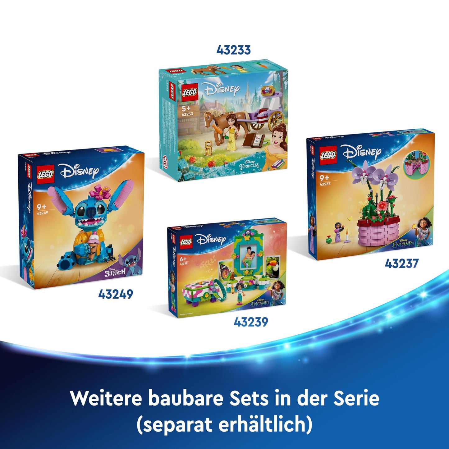 LEGO ǀ Disney Encanto Mirabels photo frame and jewelry box, building set for children with toy bracelet and the Mirabel Madrigal toy figure, gift for girls and boys aged 6 and over 43239