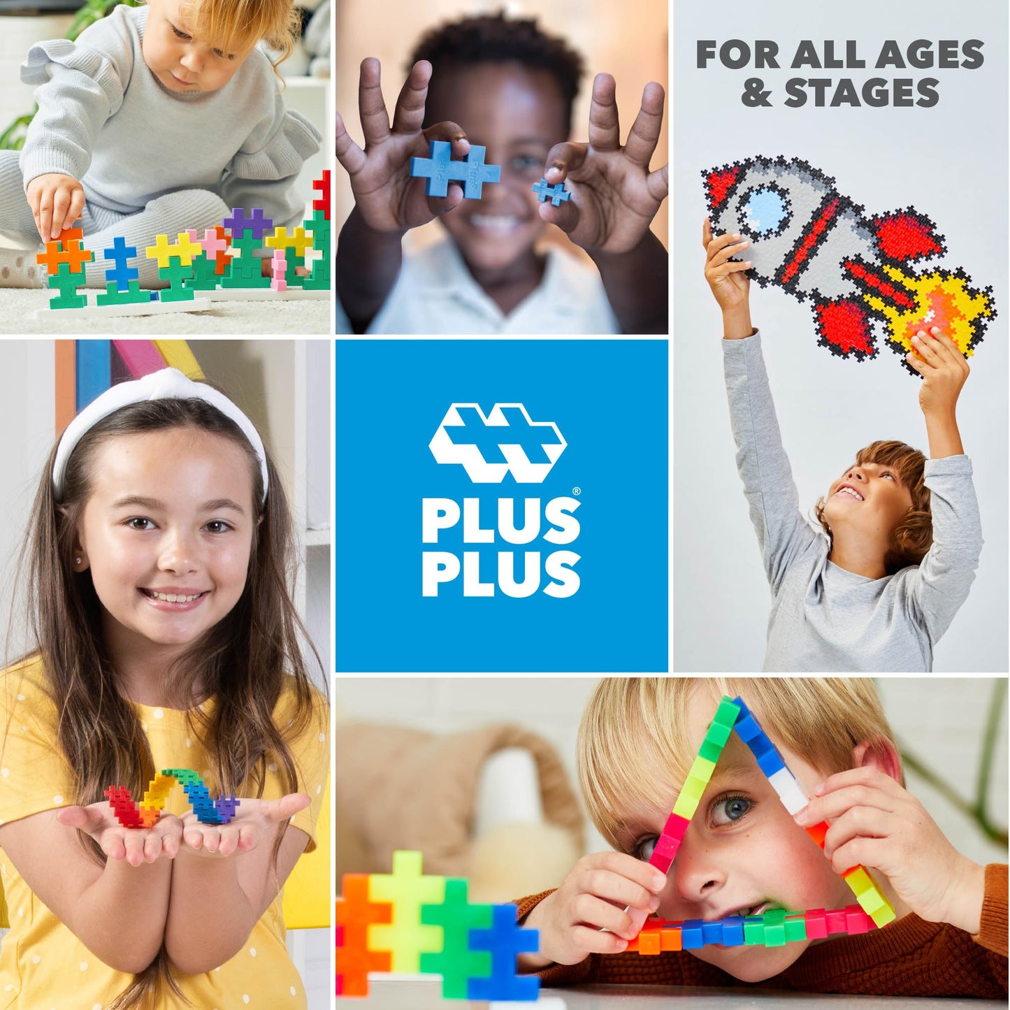 Plus-Plus Mini Pastel 600 pieces, creative building block construction toy child 52132 - 03312