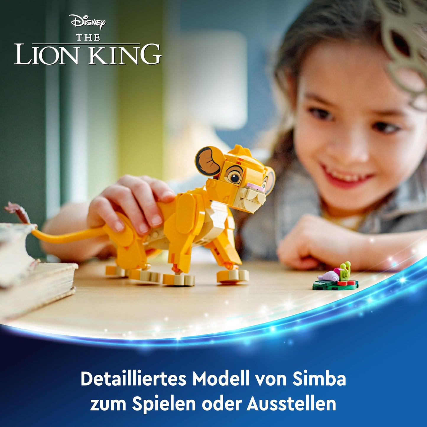 LEGO ǀ Disney Simba, the king's lion cub, building toy for children, fantasy playset with lion figure, cool gift idea for girls and boys aged 6 and up, children's toy 43243