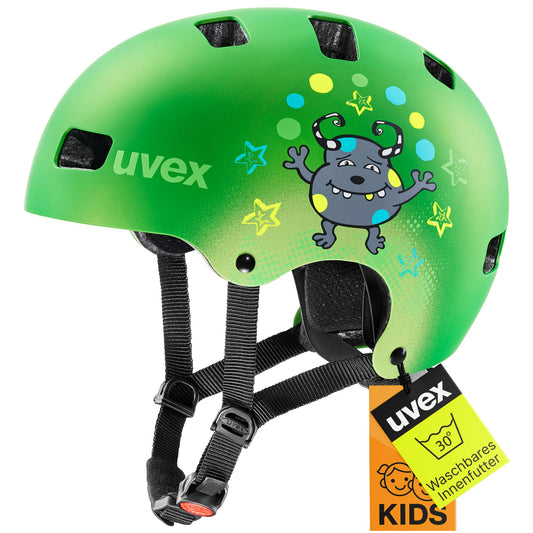 uvex Kid 3 cc - robust bicycle helmet for children - individual size adjustment - optimized ventilation - green matt - 51-55 cm - S4149050115