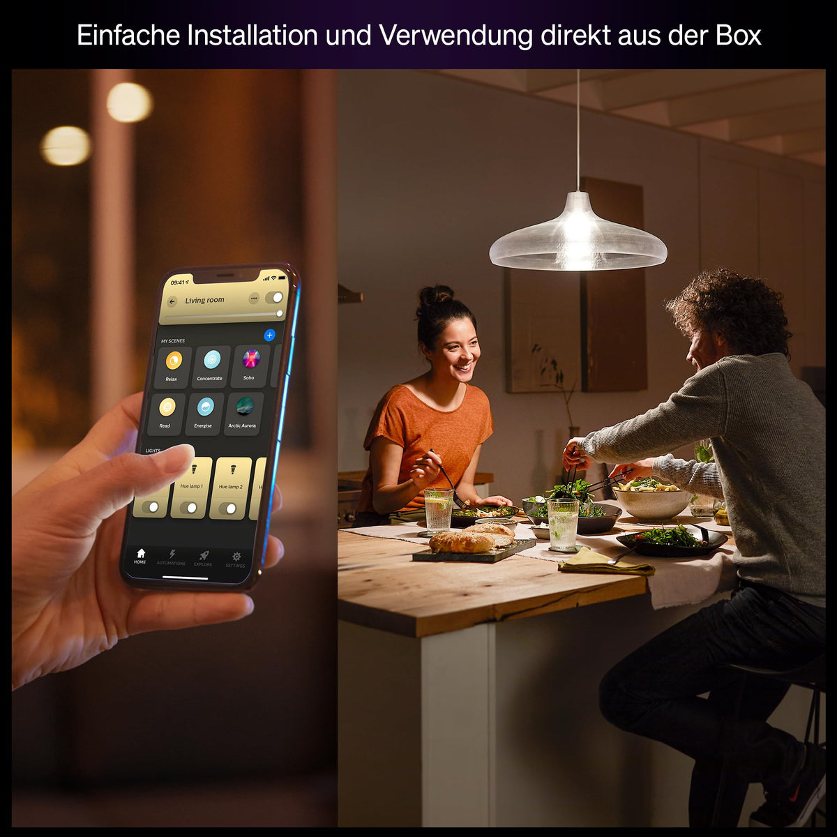Philips Hue Smart LED A67 Lamp, warm white light 2700K, LED bulb with E27 base, 13.5W, 1600 lumens, dimmable, smart light compatible with Alexa, Google Assistant, and Apple Home, single pack. - 929003856201
