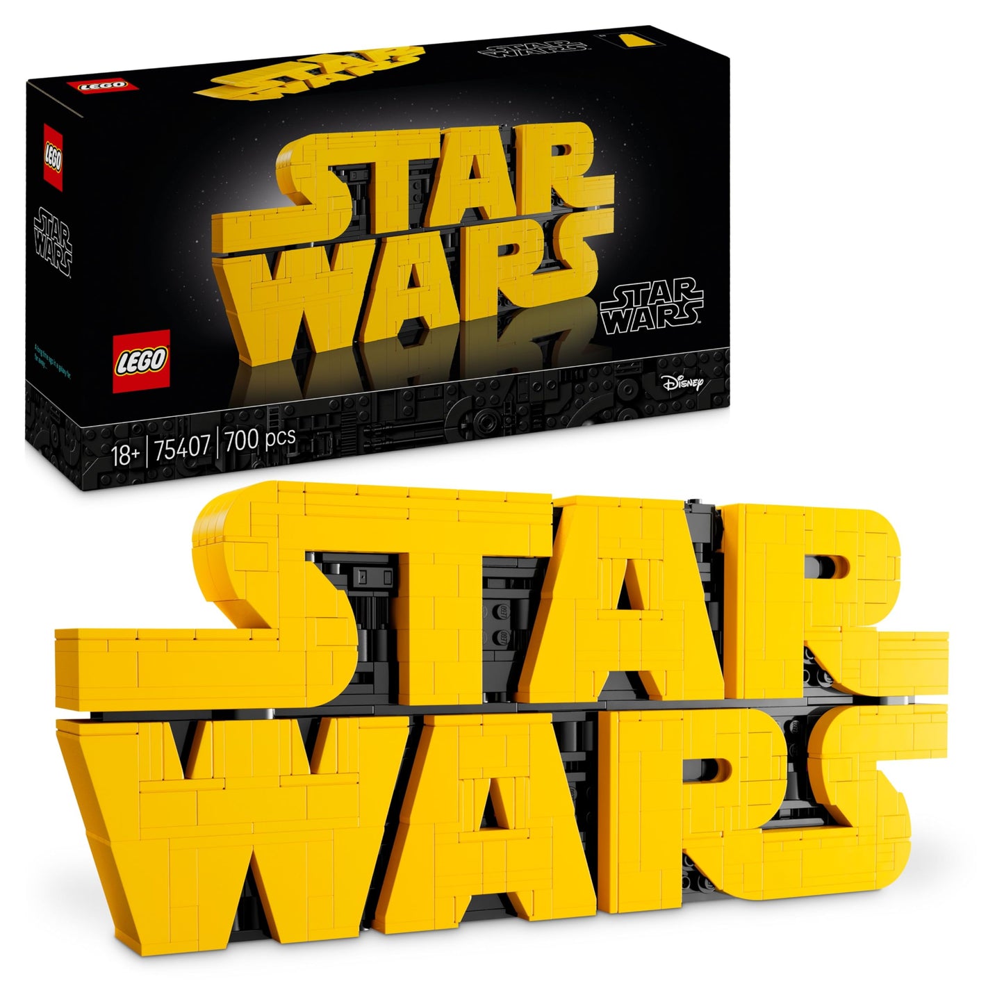 LEGO Star Wars 75407 Star Wars Logo Bricks - Collectible Building Set for Adults - Pop Culture Model - Office Display - Gift Idea for Adults and Teens Fans