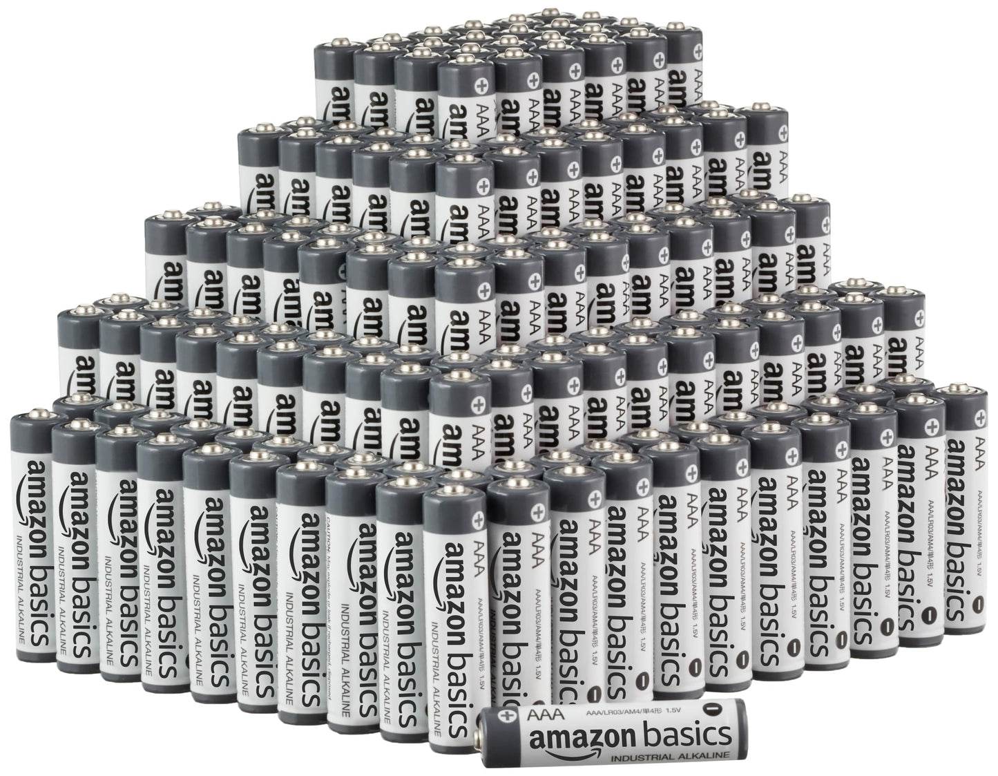 Amazon Basics AAA Alkaline Batteries 1.5V 5 Year Shelf Life Pack of 250 - AAA-250PK