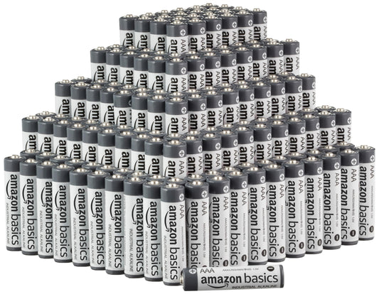 Amazon Basics AAA Alkaline Batteries 1.5V 5 Year Shelf Life Pack of 250 - AAA-250PK