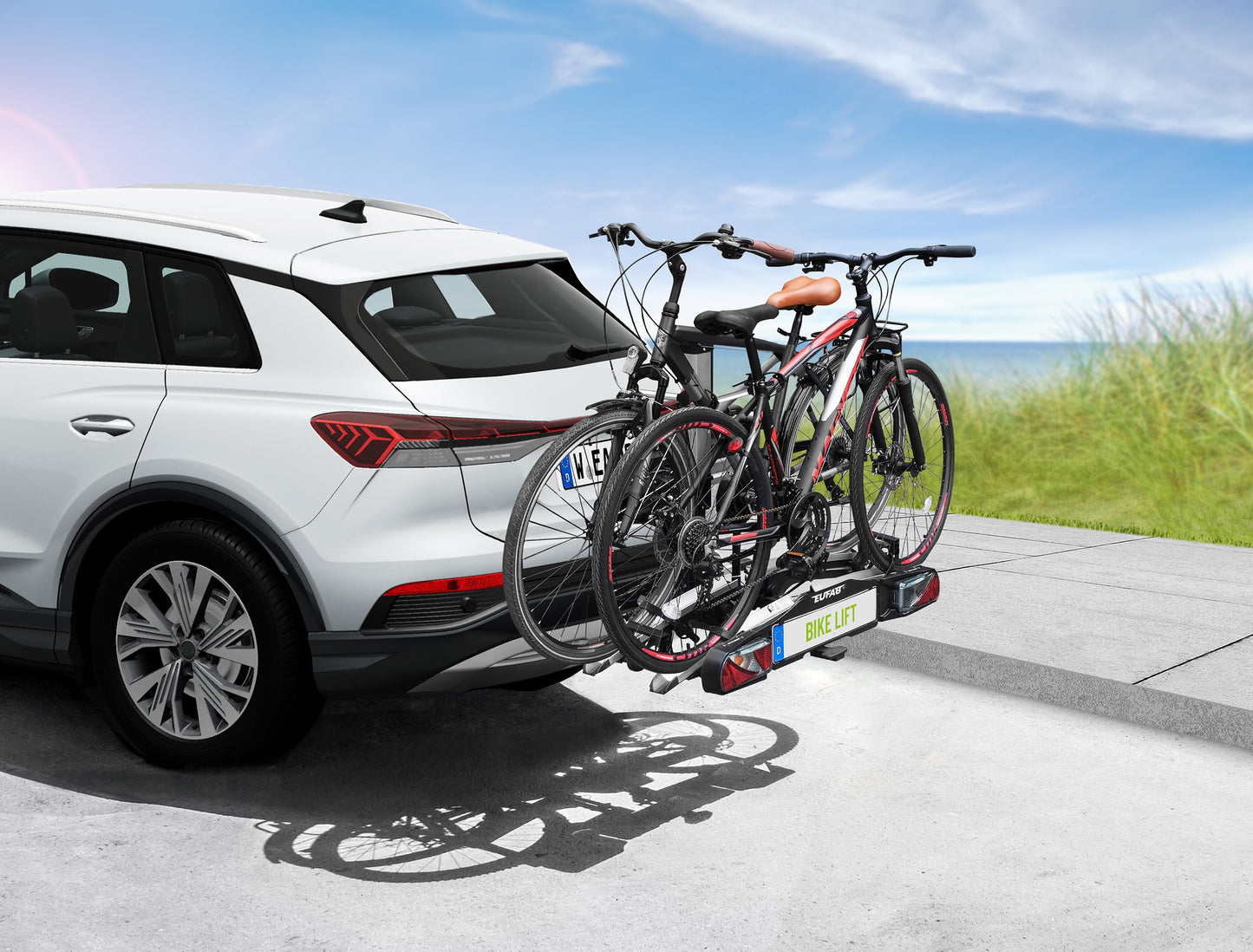 EUFAB 11554 bicycle carrier for the towbar
