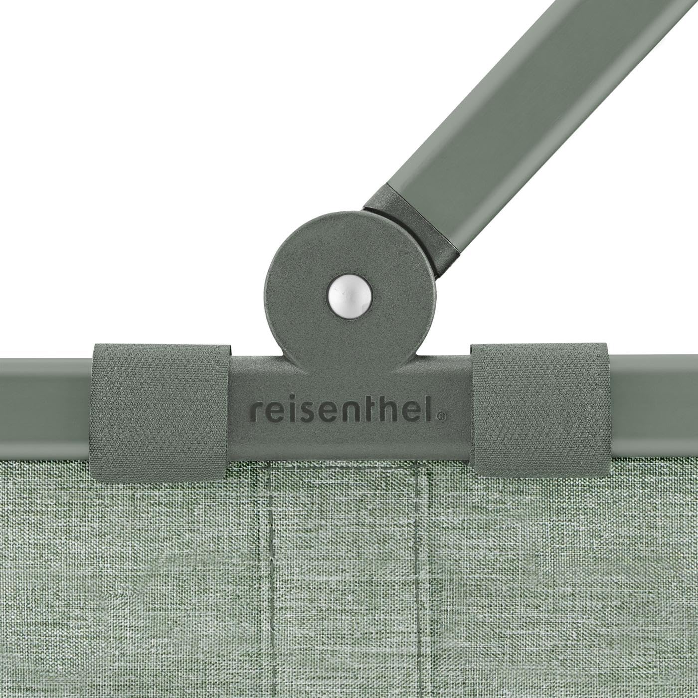 Reisenthel carrybag frame twist sage – Stable shopping basket with lots of storage space and practical inner pocket – Elegant and water-repellent design - BK5049