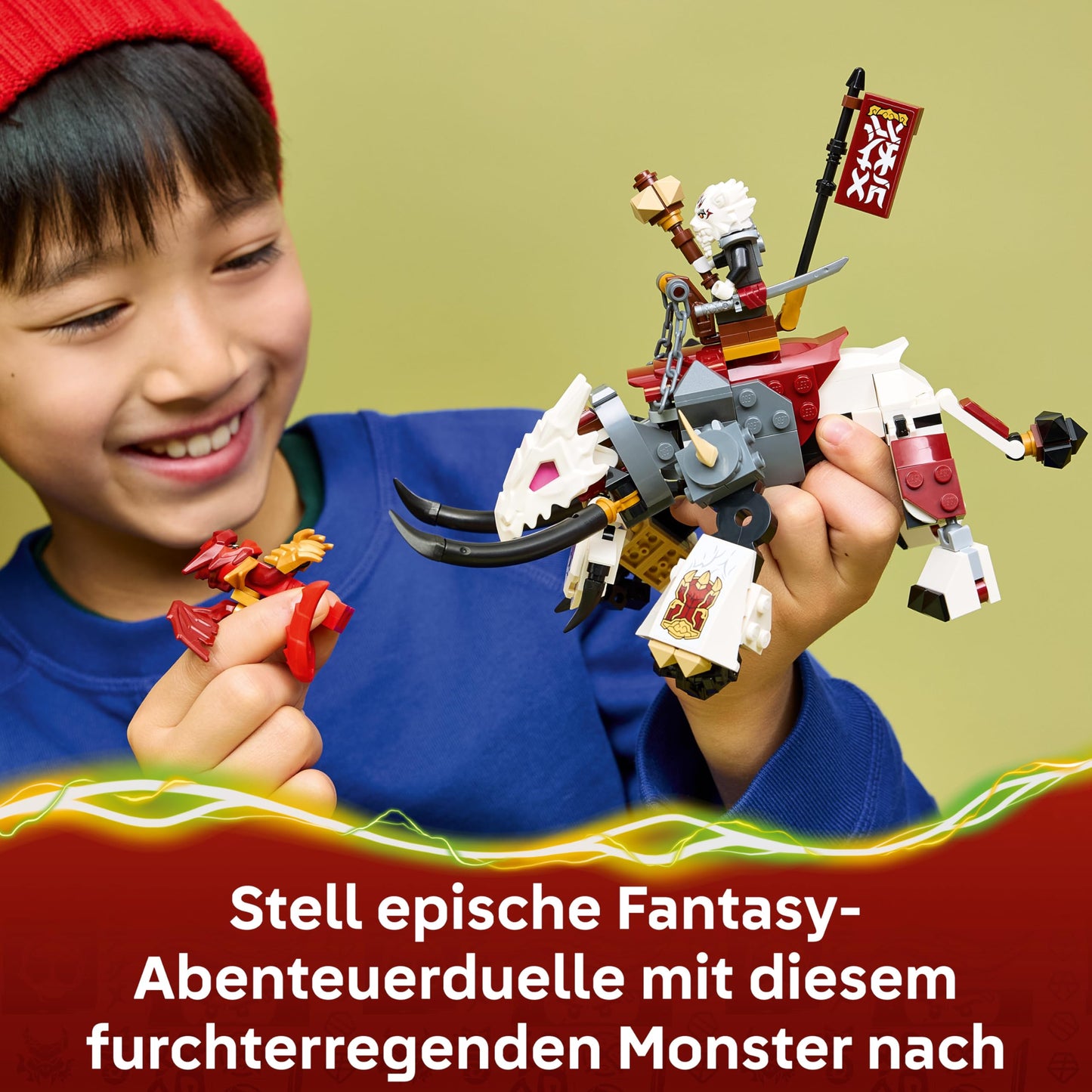 LEGO NINJAGO Zilvar on his dragon Grimtak - ninja toy with action figure, 3 minifigures including Kai & NYA - gift idea for boys aged 7 and up and Dragons Rising fans - 71863