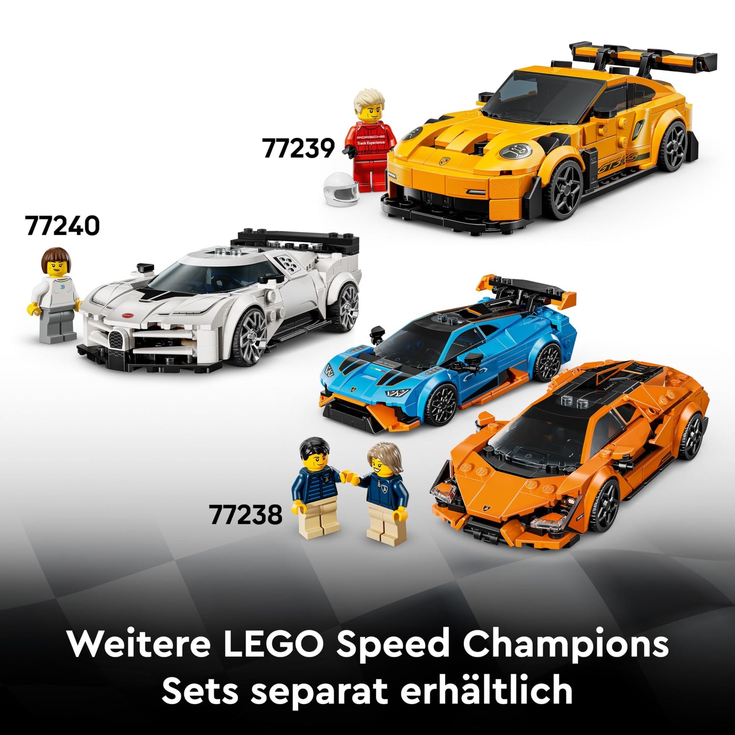 LEGO Speed Champions Dodge Challenger SRT Hellcat sports car - toy car with 1 minifigure to collect - creative racing car - racing car to build - gift for boys, girls aged 9 and up 77237