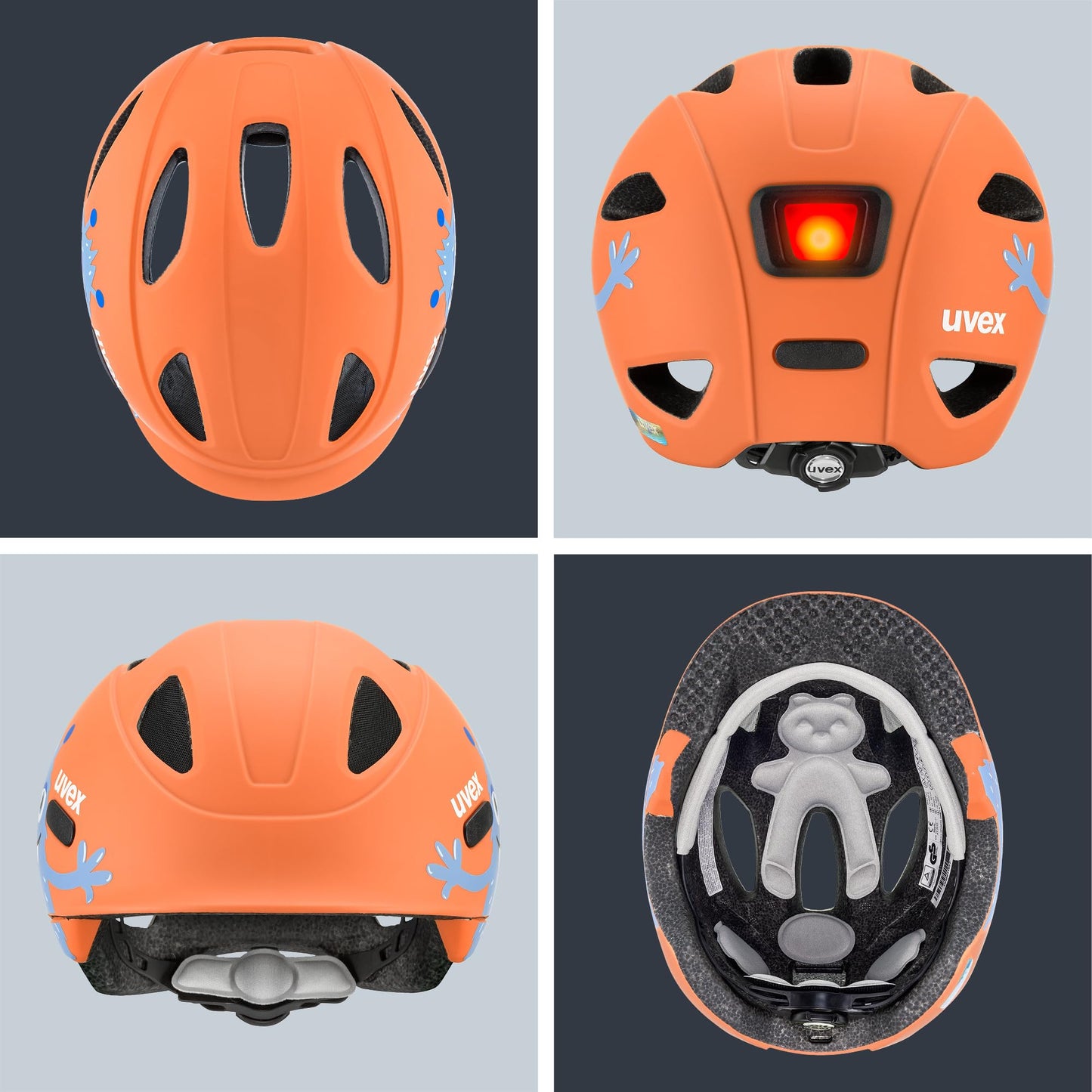 uvex OYO Style children's bicycle helmet, Monster Papaya matt, 45-50 cm - S410047