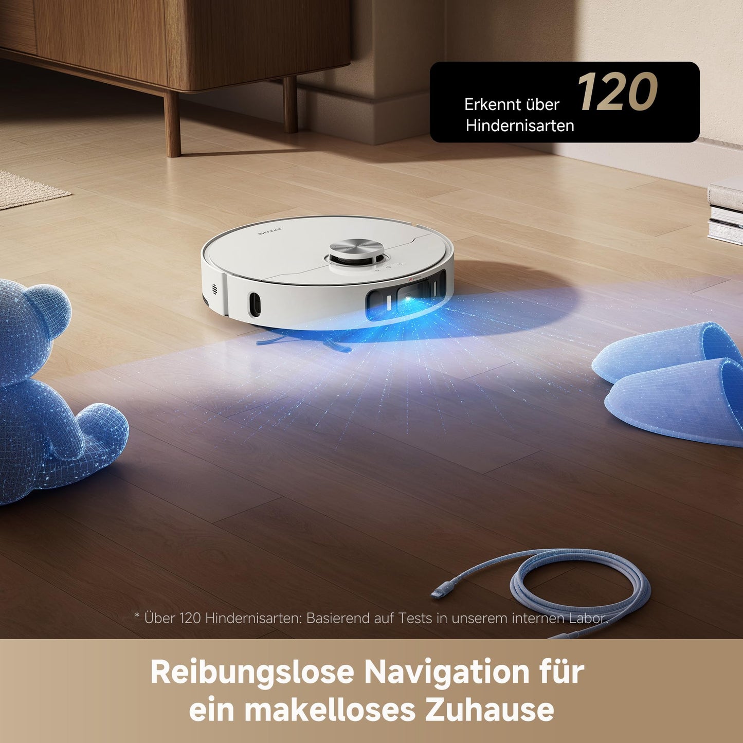 dreame L40 Ultra AE vacuum robot with wiping function, 19,000 Pa suction power, many brushes and a flexible mop, wet and dry dirt, the all-in-1 dock empties dust