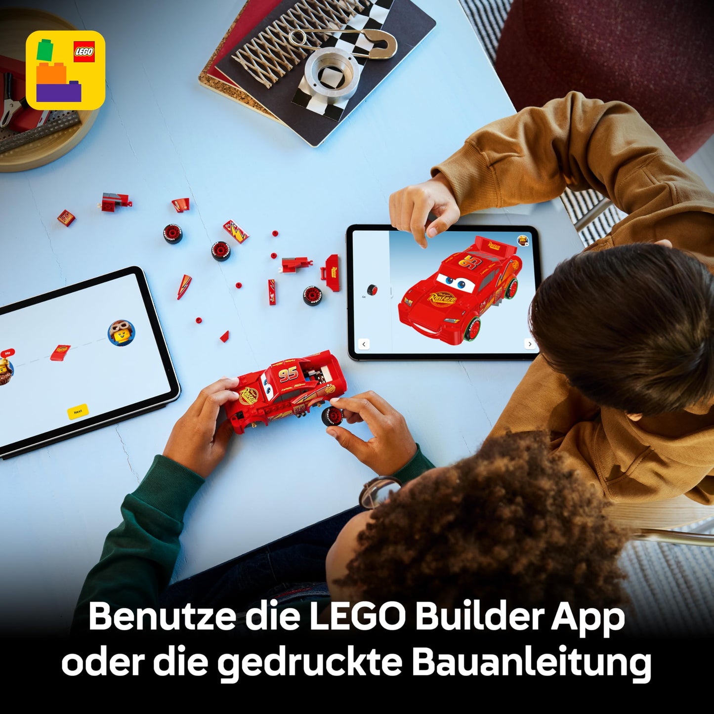 LEGO Speed Champions | Lightning McQueen - Toy for Cars from Disney Pixar - DIY decoration for children's rooms - Car play set - Creative gift for girls, boys and car fans aged 9 and over - 77255
