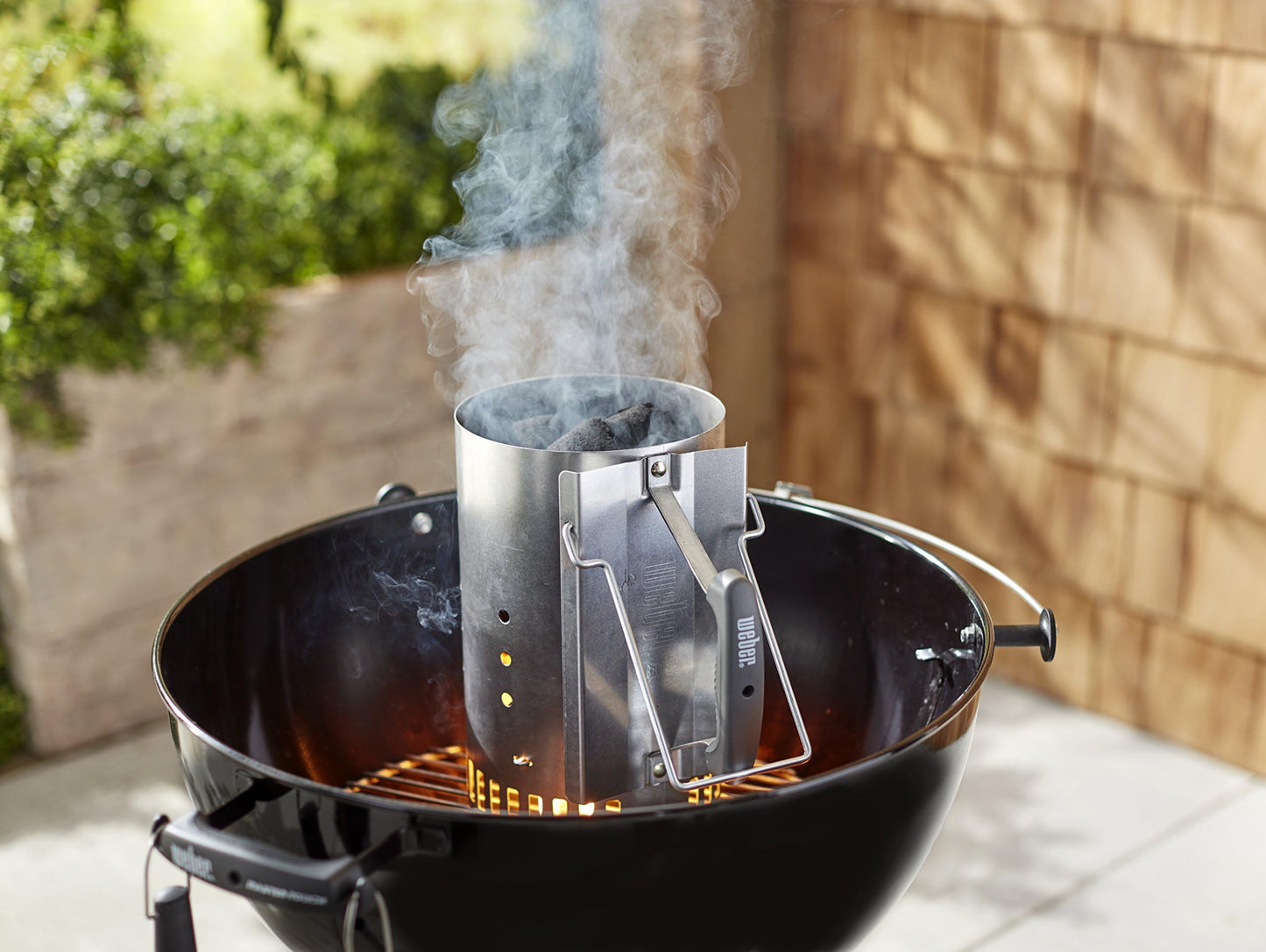 Weber chimney starter, Rapidfire Starter - Large (32cm height), compact grill lighter with two handles, for all charcoal grills from Ø 47cm, ignition aid for charcoal, briquettes - (7416) (pack of 2)