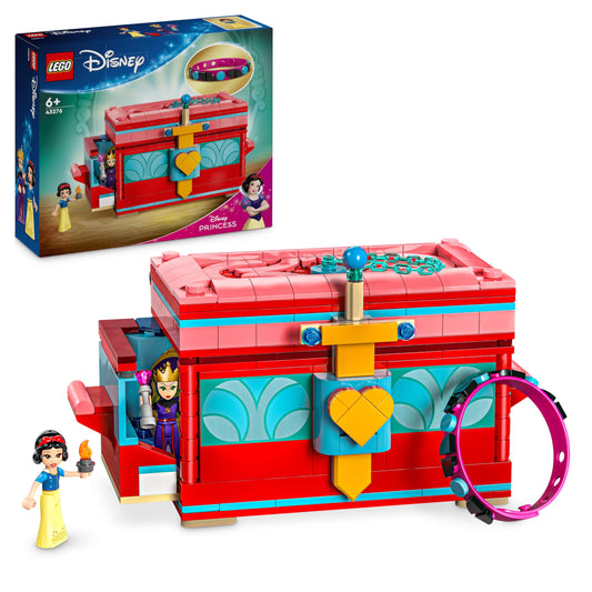 LEGO ǀ Disney Snow White's jewelry box - toy with lockable lid & bracelet plus Snow White & the Evil Queen mini dolls - gift for girls aged 6 and up & film fans - 43276