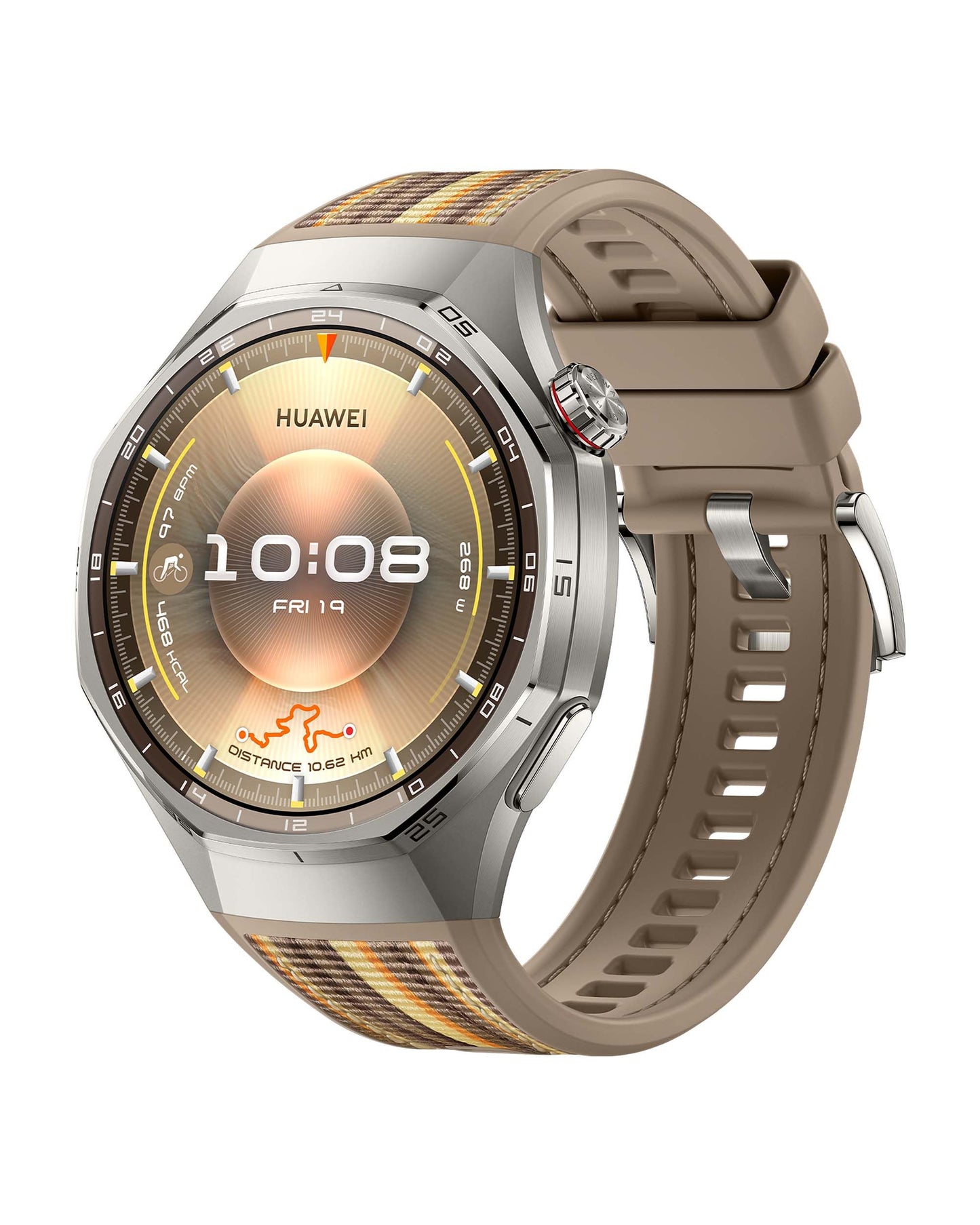 HUAWEI Watch GT 6 Pro Smartwatch, GPS, ECG, 1.47" AMOLED display, up to 21 days battery, comprehensive cycling features, 100+ sports modes, compatible with Android™ & iOS, health monitoring, brown, 46mm - Atum-B29W