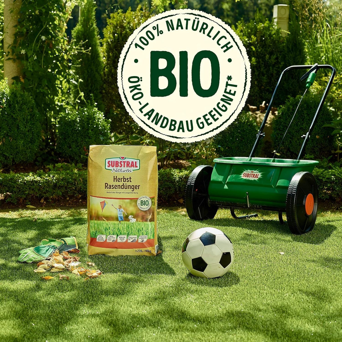 Substral Naturen Autumn Lawn Fertilizer Organic 16kg 430m² strengthens the lawn - 88740