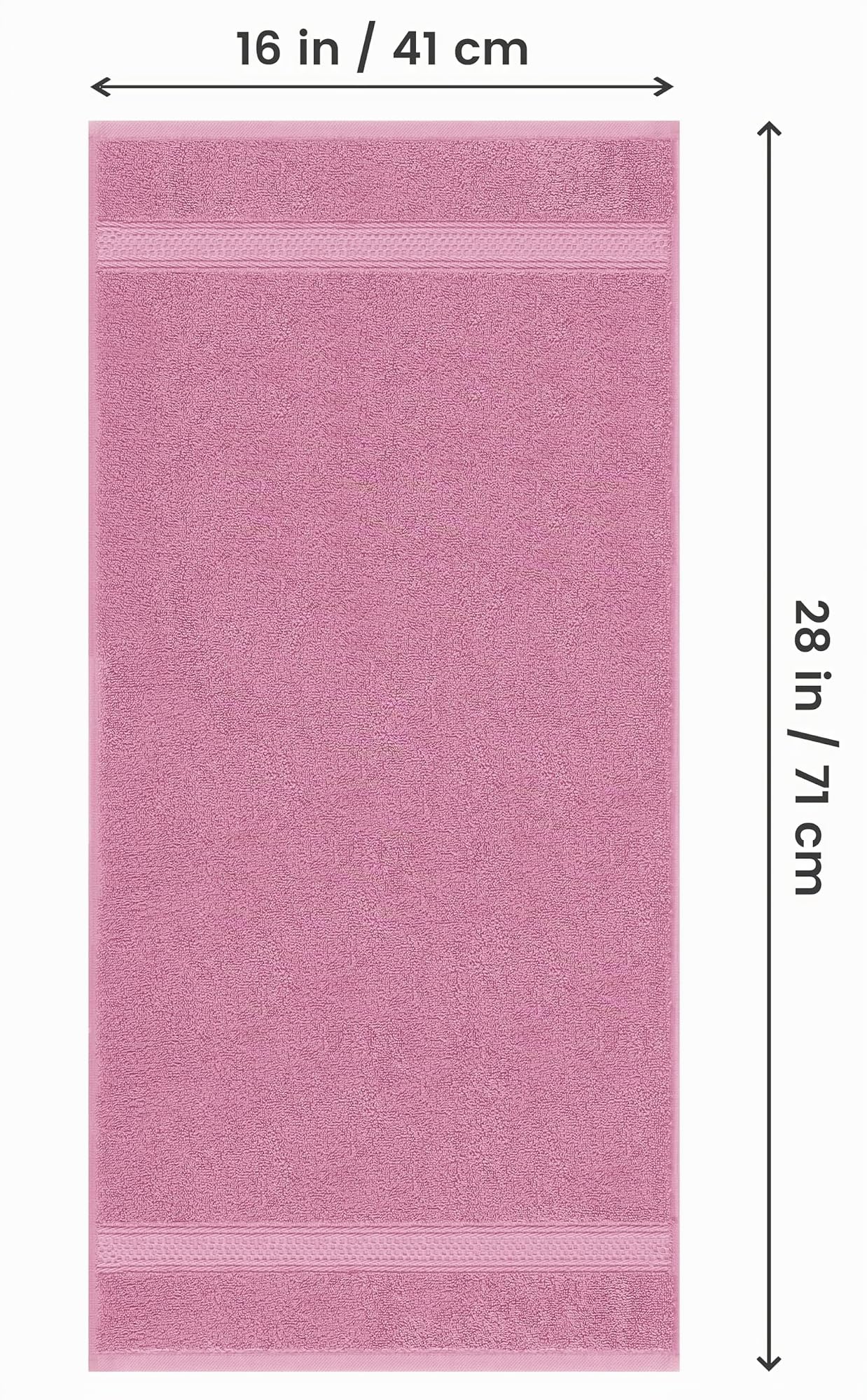 Utopia Towels, Premium Towel Set, 100% Ringspun Cotton, Ultra Soft and Highly Absorbent, 600gsm, for Bathroom, Gym, Shower, Hotel and Spa, 16" x 28", Pink, Pack of 6 - UT0899