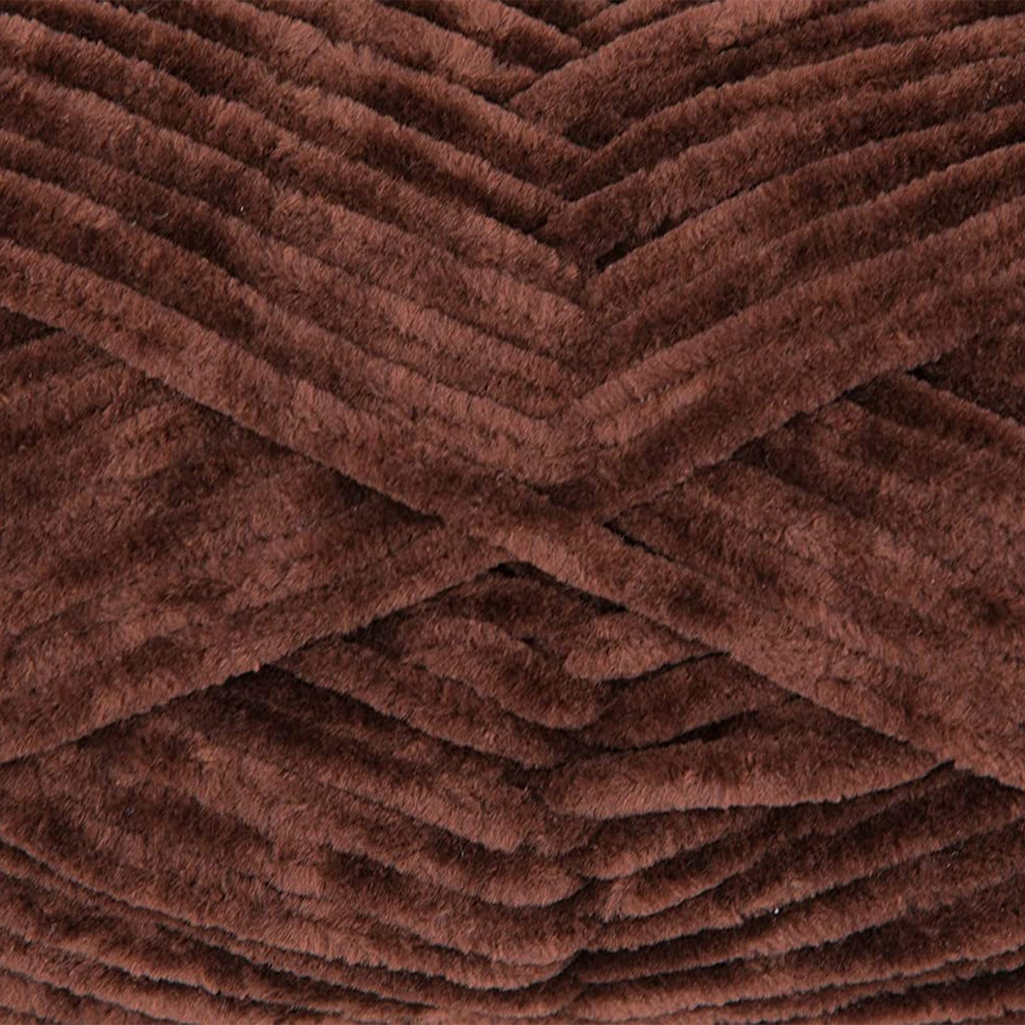 Gründl Wolle Funny uni - soft chenille wool for crocheting - cuddly and skin-friendly - 100% polyester - 10 balls 100 g / 120 m - needle size 5-6, brown - 3442-20