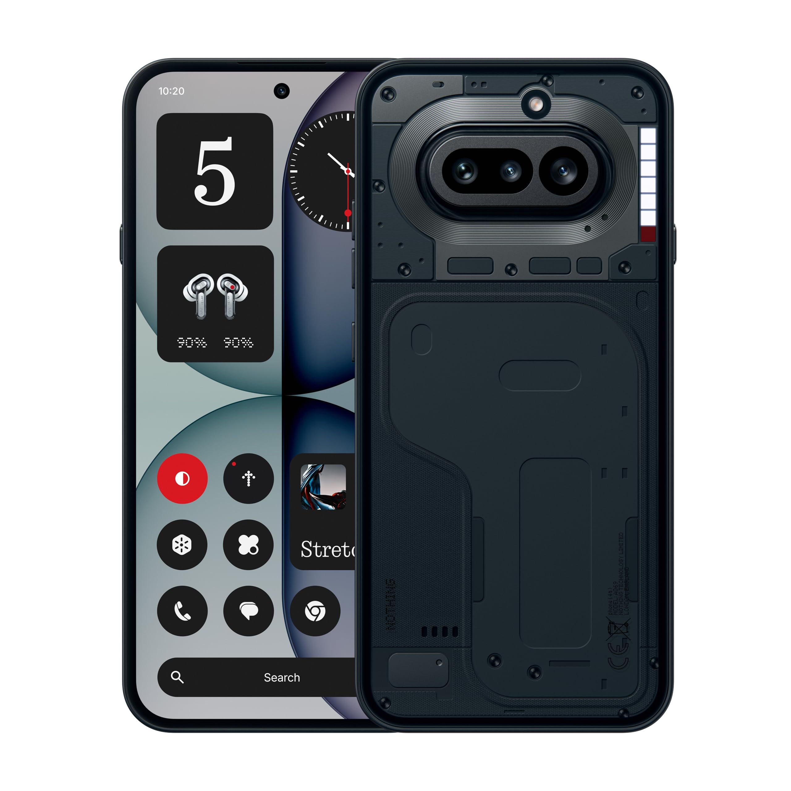 Nothing Phone (4a) - 50 MP triple camera, up to 70x ultra zoom, transparent smartphone, long battery, 50W fast charging, 120Hz AMOLED, Glyph Bar, 8GB+256GB - black - A069