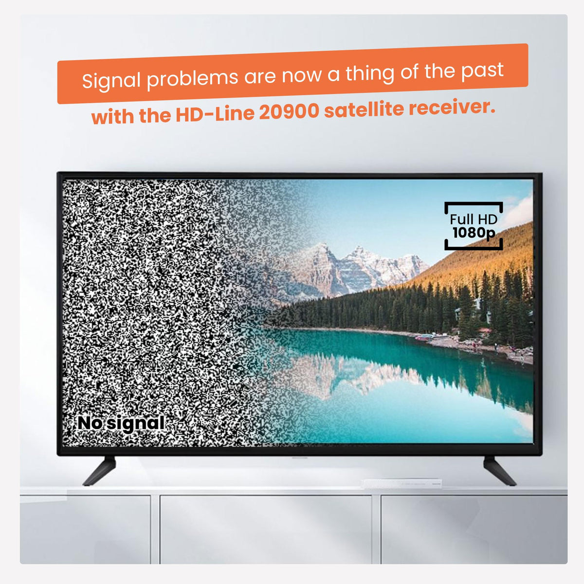 Hd-line 20900 HD Sat Receiver Satellite DVB S2 HD Receiver for SAT Digital Satellite SAT Receiver (DVB-S/S2, HDMI, SCART, 2X USB 2.0, Full HD 1080p) (Pre-programmed for Astra Hotbird and Türksat) - HD-LINE