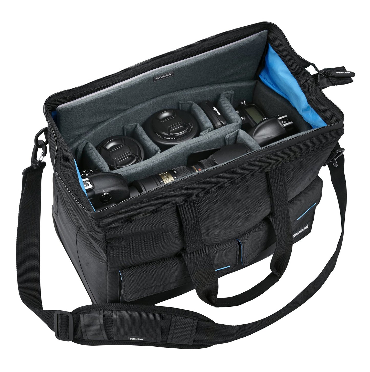 CULLMANN - 98370 - AMSTERDAM Maxima 335 camera bag for medium to large DSLR equipment with large pocket opening, black - internal dimensions 300x150x190mm - 990g light