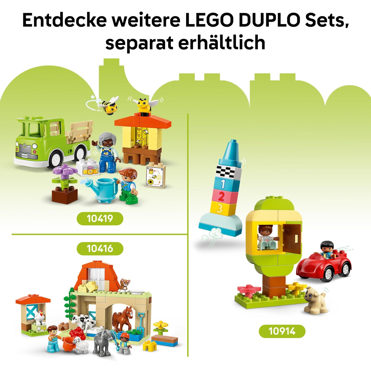 LEGO DUPLO Town Creative Flower Garden - Motor skills toy for children aged 2 and up - Montessori toy - Learning toy for preschool children - Garden game for toddlers - Gift idea 10444