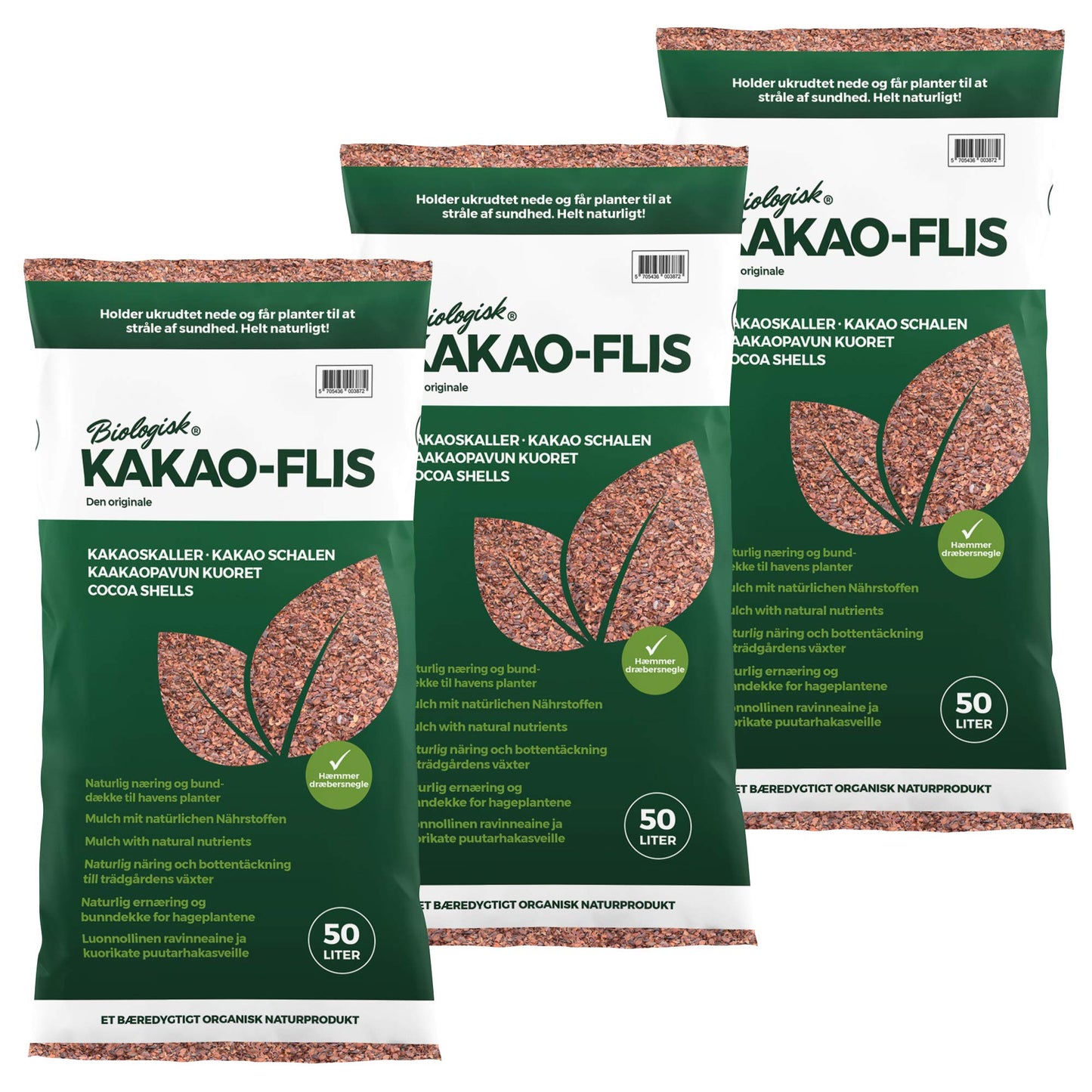Floragard cocoa shell mulch 150 L (3×50 L) – natural mulching material & bark mulch alternative for planting areas, perennial & woody beds, rose beds & paths – suppresses weed growth - 115420