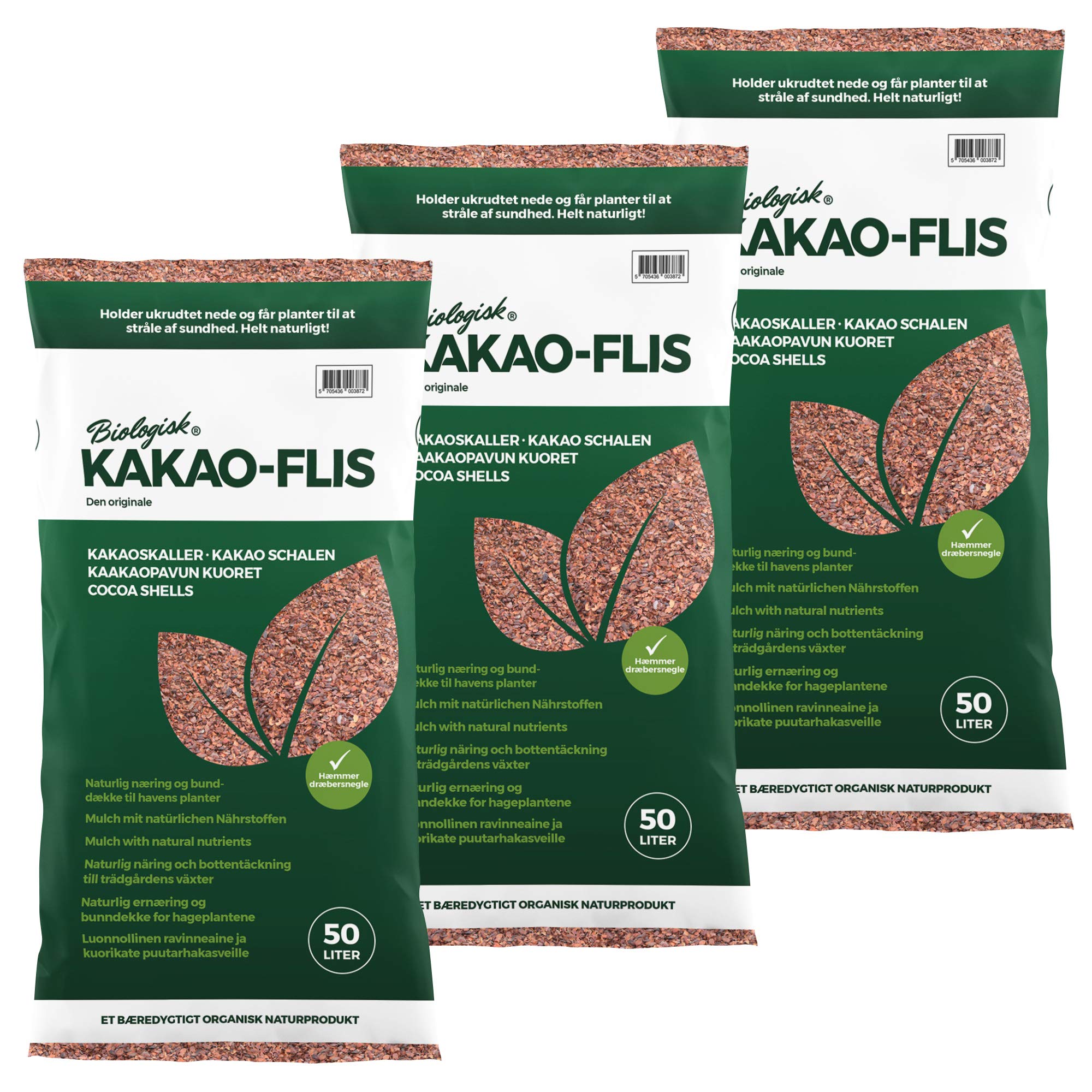 Floragard cocoa shell mulch 150 L (3×50 L) – natural mulching material & bark mulch alternative for planting areas, perennial & woody beds, rose beds & paths – suppresses weed growth - 115420