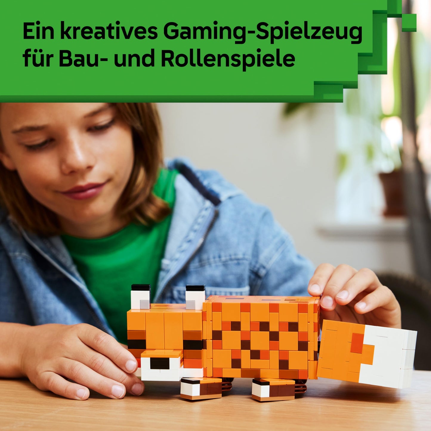 LEGO Minecraft The Fox - 3D puzzle animal figure with accessories - gaming decoration for bedroom or gaming room - gamer toy for a birthday for boys, girls and fans aged 10 and over - 21588