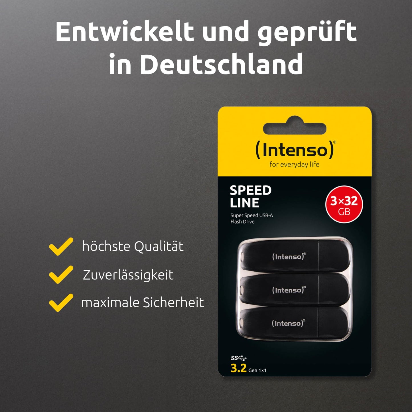 Intenso Speed Line 3x32GB USB Stick 3.2 Gen 1x1, memory stick multipack - 3533483