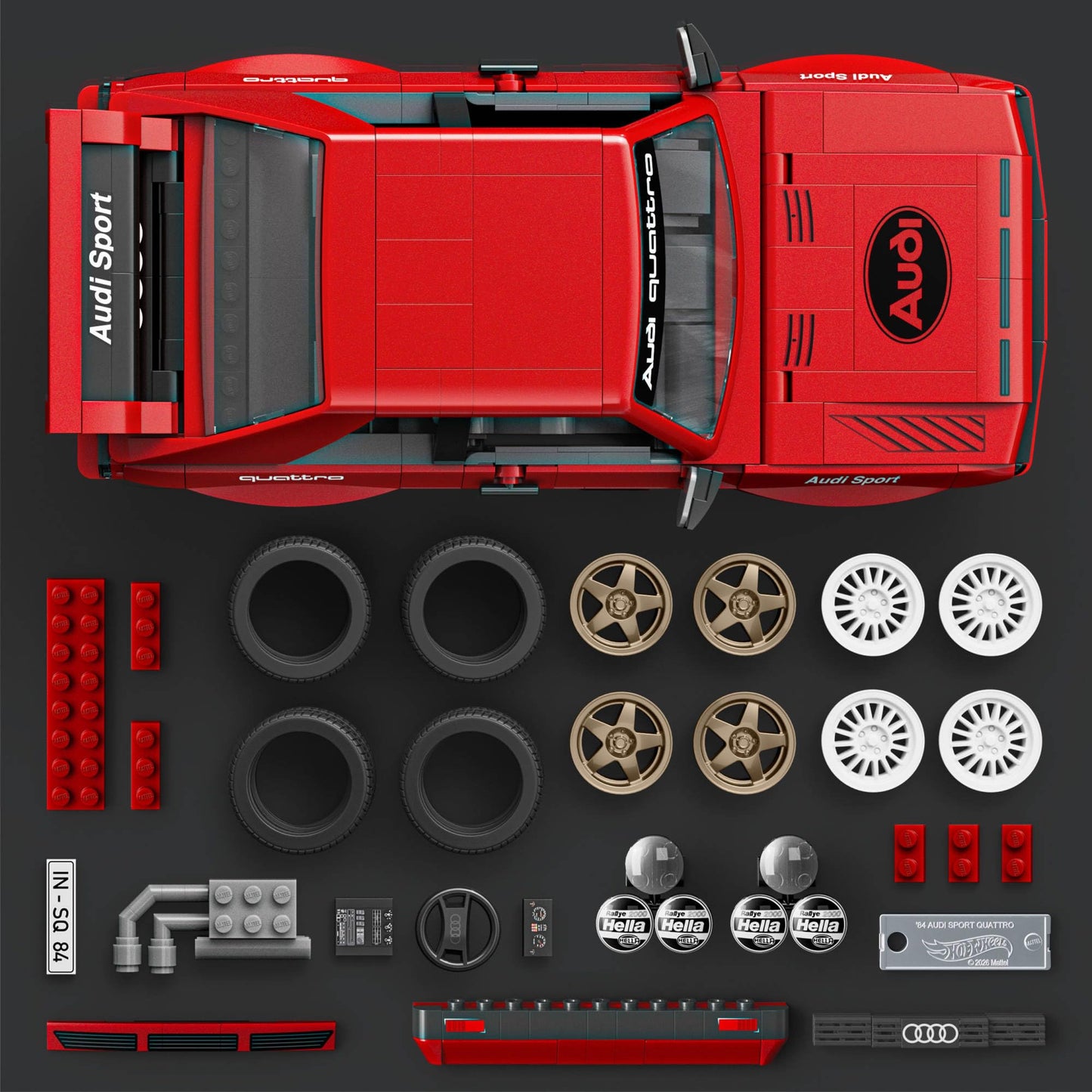 Mattel Brick Shop Hot Wheels '84 Audi Sport Quattro kit - JLK39