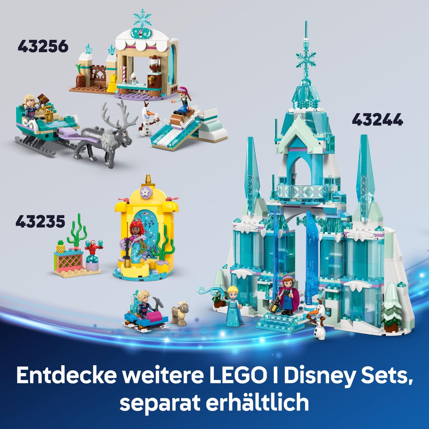 LEGO ǀ Disney Frozen The Arendelle Castle - Toy with Anna & ELSA minifigures as well as Olaf & Penguin figures - Princess castle toy - Creative gift for girls aged 5 and over - 43265