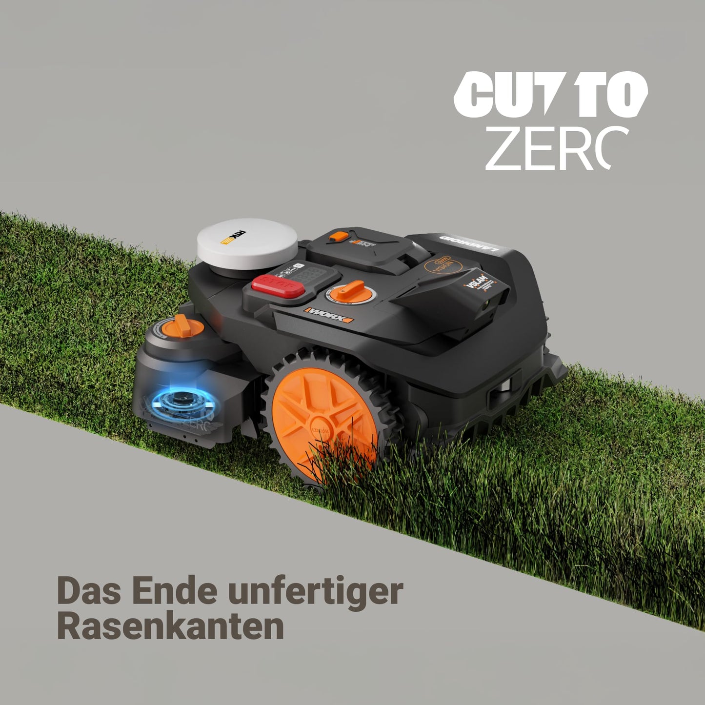 WORX WA0925 Cut-to-Zero Edge Cutting Module, edge trimming attachment for Vision Cloud S/M models (enables mowing close to the edge for maximum area utilization) - WA0920.A