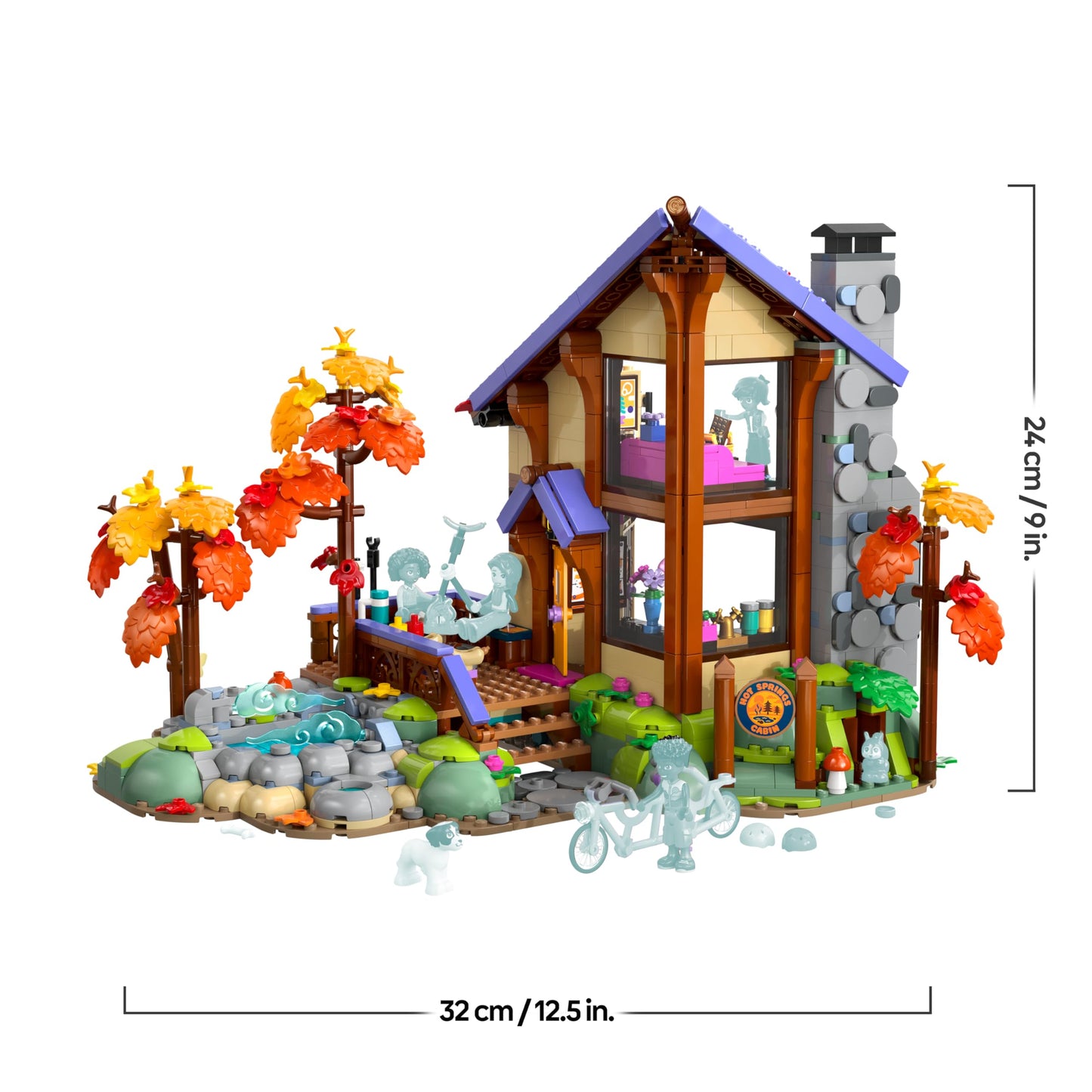 LEGO Friends Cozy Hut in the Autumn Forest - Miniature Playhouse with 4 Minifigures, 2 Pet Figures & Accessories - Children's Room Decoration - Gift Idea for Girls Ages 9 and Up - 42705