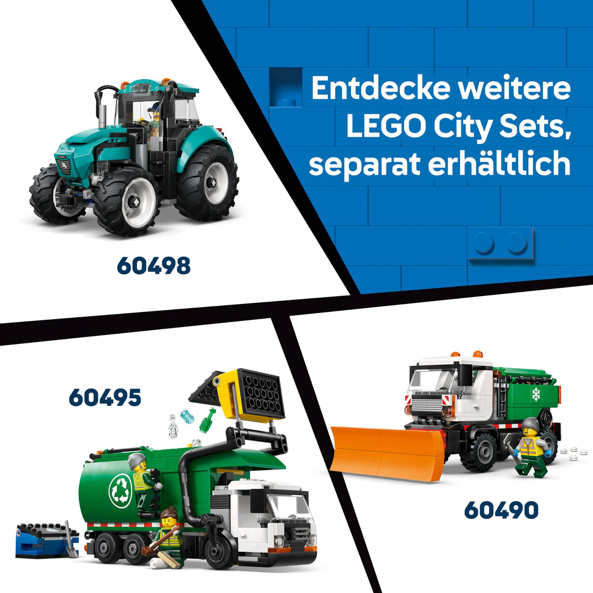 LEGO City Betoniera - Jucărie educativă de construcție cu 3 minifigurine, tambur rotativ și funcție de turnare - Cadou de ziua de naștere pentru băieți de la 7 ani - 60478