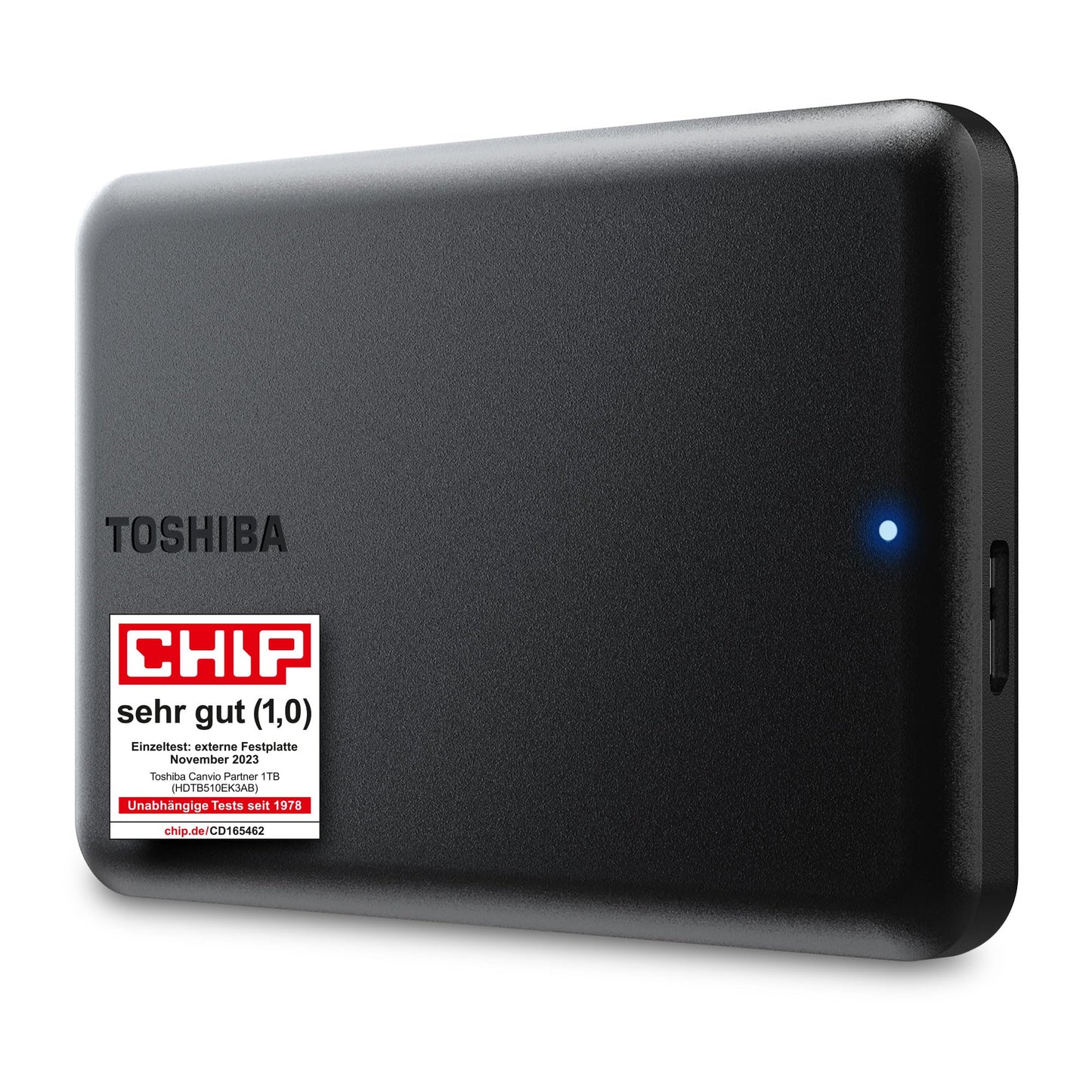 TOSHIBA Canvio Partner 1TB - Portable external hard drive, USB 3.2, compatible with Mac and Windows. (HDTB510EK3AB)
