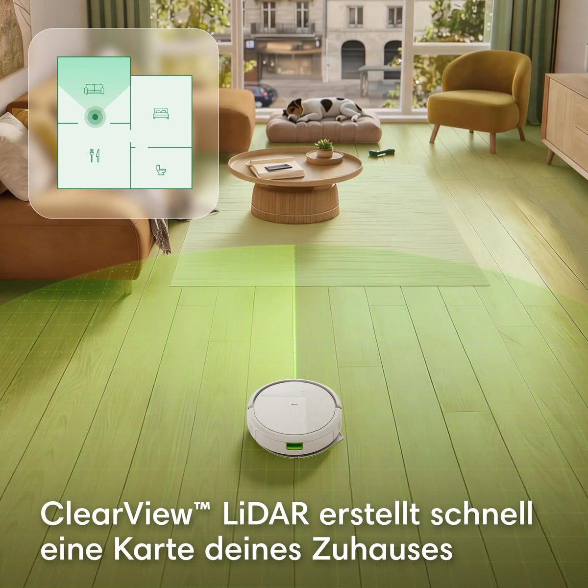 iRobot Roomba® 115 Combo Robot de aspirare și mop, putere de aspirație de 15k Pa, perii și pad de ștergere incluse, navigație cu Clearview™ LiDAR, Alb - Y414240