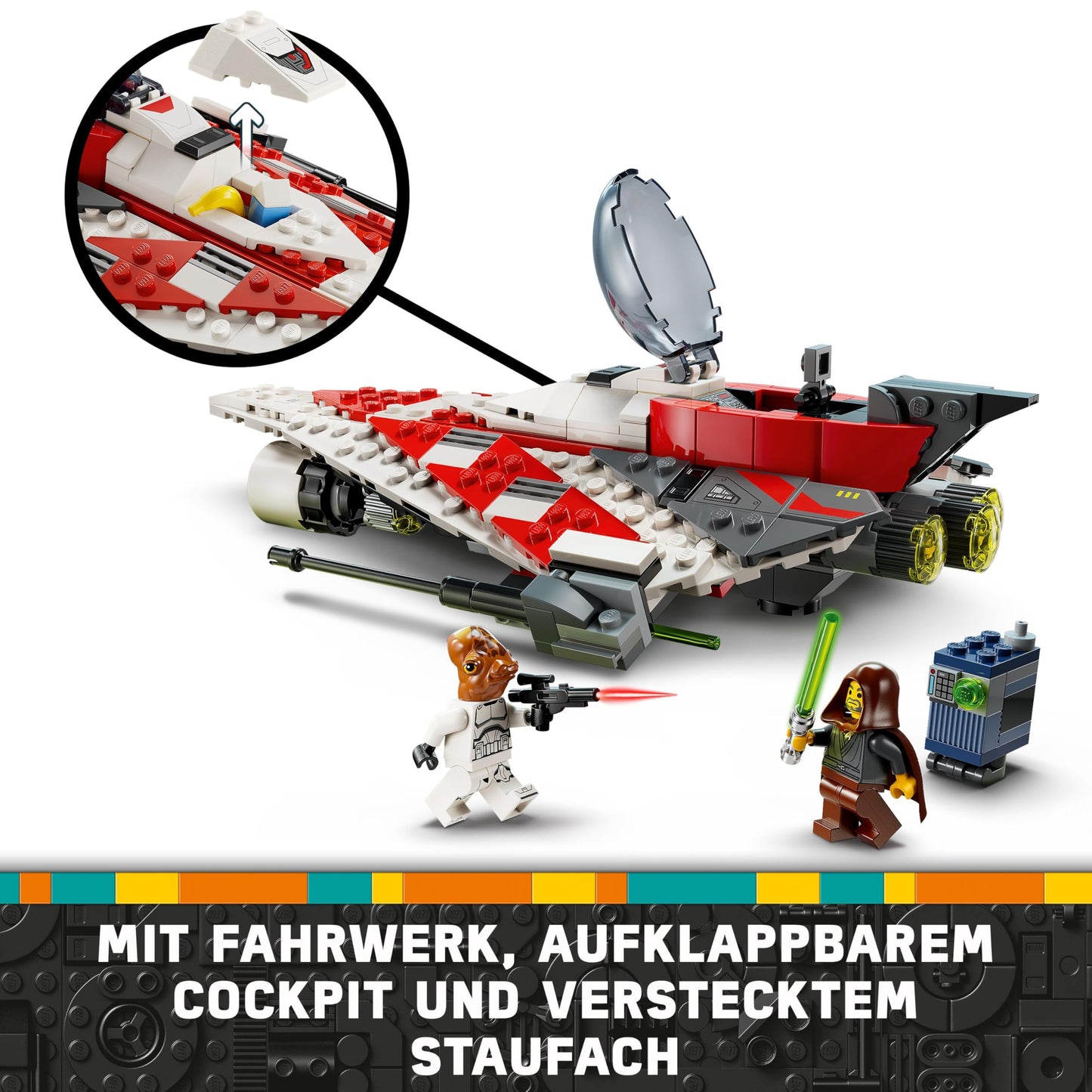 LEGO Star Wars Jedi Bob's Starfighter, Building Toy, Toy Starship Bricks, Popular Character, Birthday Gift for Boys, Girls and All Fans Ages 8 and Up 75388