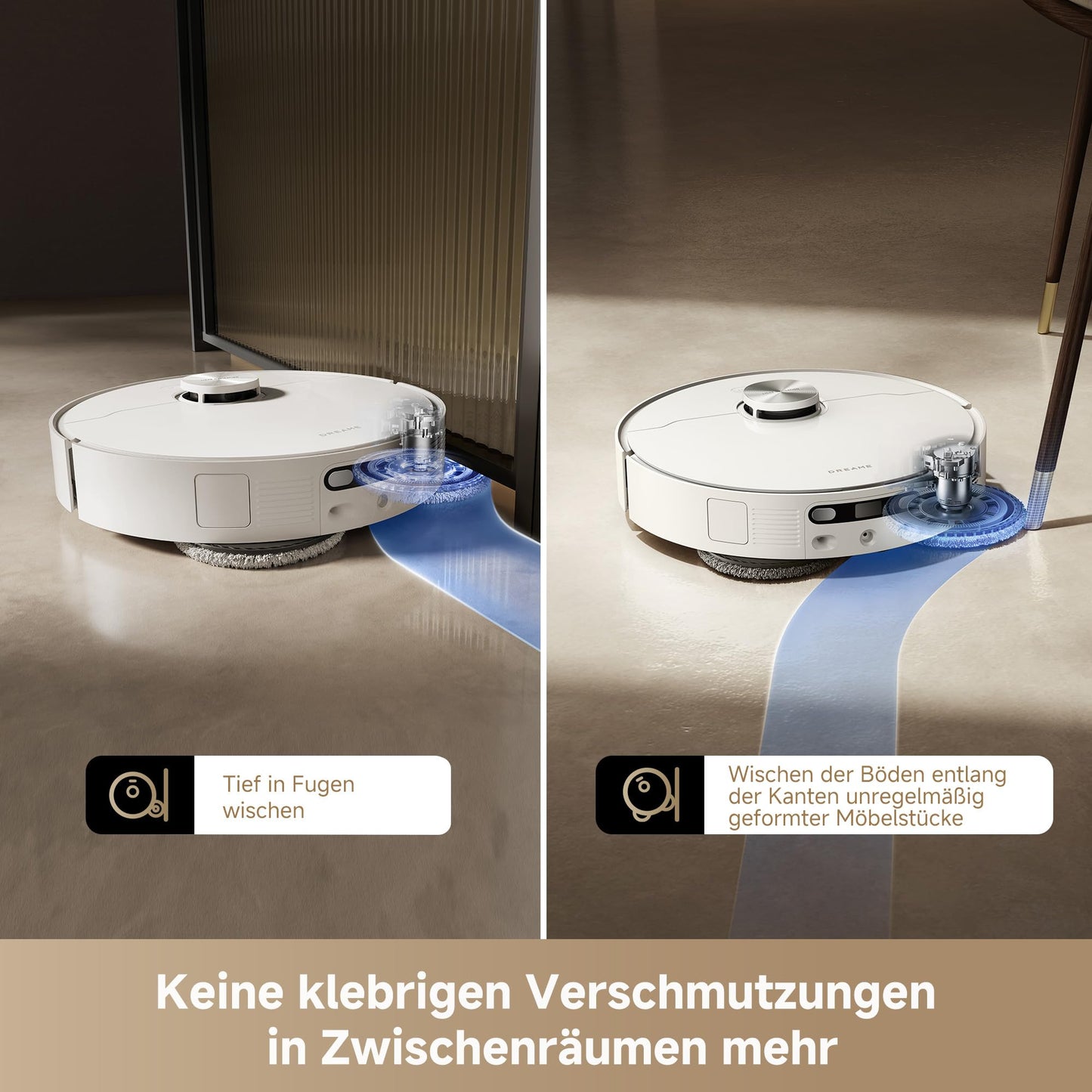 dreame L40 Ultra AE vacuum robot with wiping function, 19,000 Pa suction power, many brushes and a flexible mop, wet and dry dirt, the all-in-1 dock empties dust