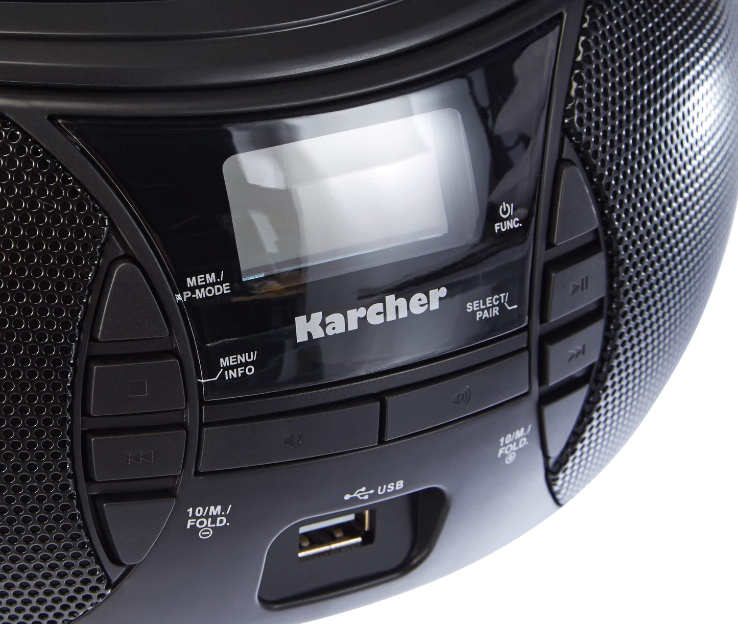 Karcher RR 5028D portable CD radio (CD player, DAB+ radio, Bluetooth, battery/mains operation, USB) black