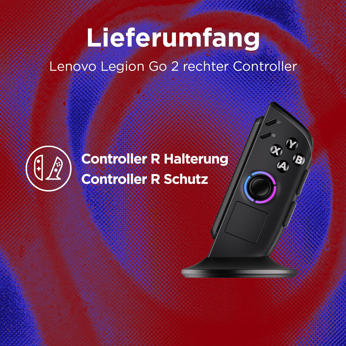 Lenovo Legion Go 2 Right Controller | compatible with Legion Go 1 and 2 | Hall effect joystick and triggers | 10 m range | black - GXH1T52710